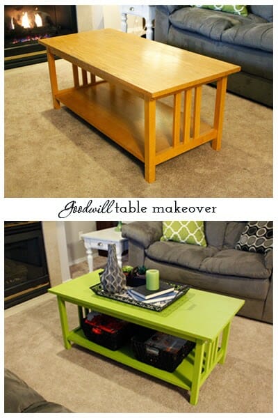 $15 Goodwill table makeover