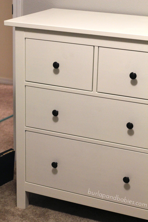 Hemnes IKEA dresser in a fresh coat of white paint image.
