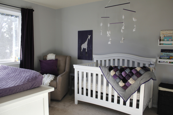 Purple nursery image.