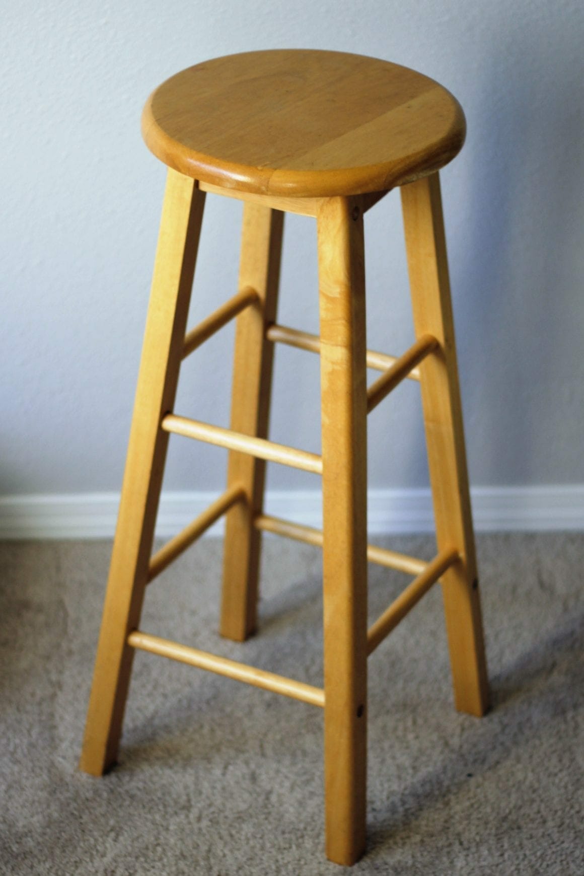 Plain wooden bar stool DIY bar stools  image. 