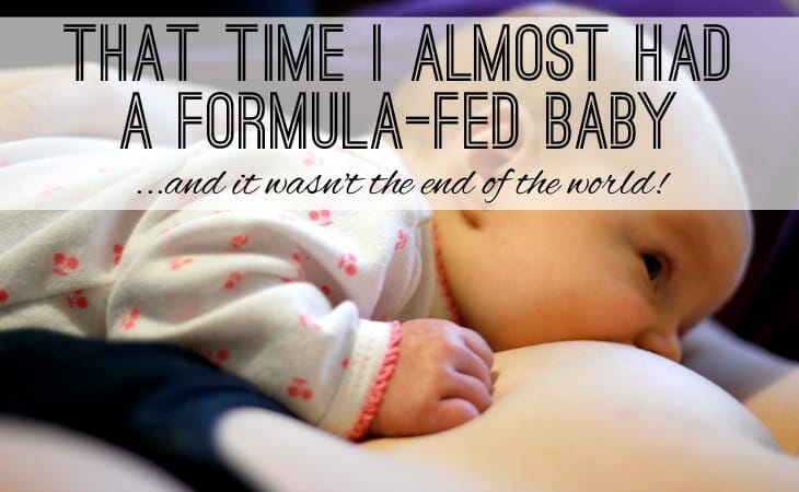 Formula feeding isn't the end of the world!
