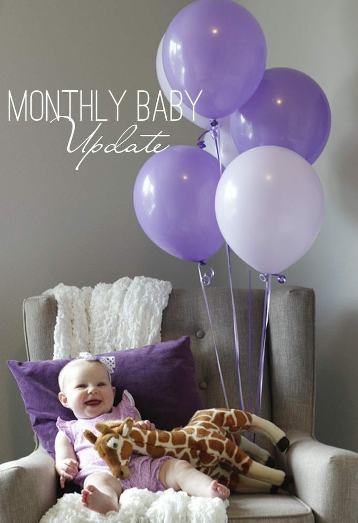 Monthly baby update at Burlap and Babies