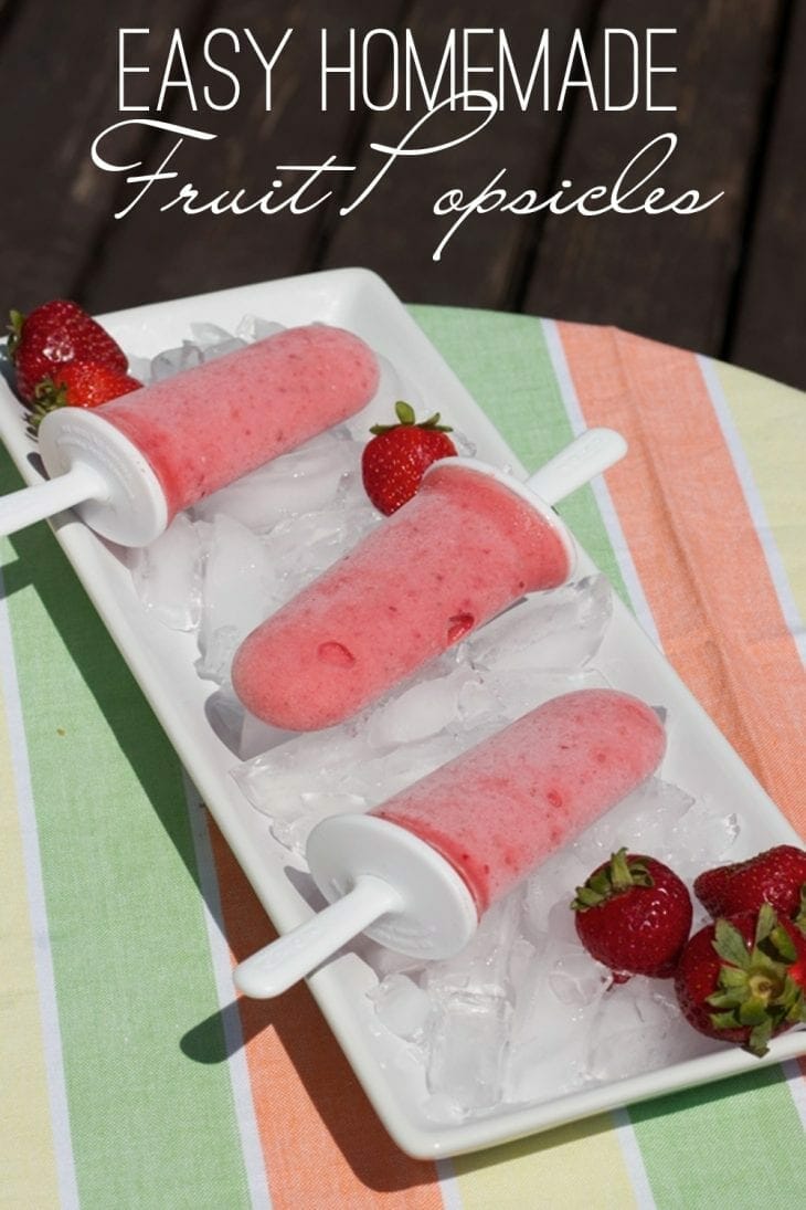 Easy Homemade Fruit Popsicle Treats | Get this quick and easy recipe to make these yummy popsicles to stay cool this summer!