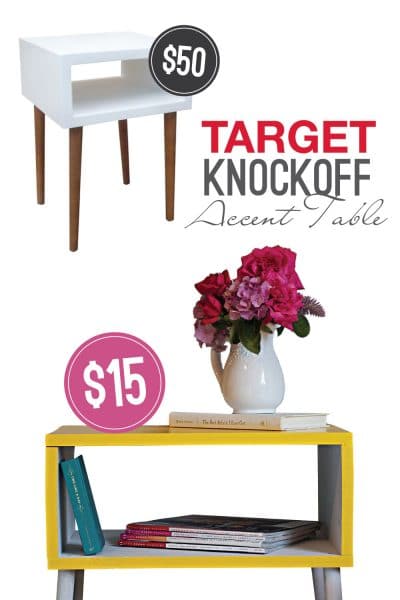 DIY Target Knockoff Accent Table | Create this modern DIY accent table for $15!