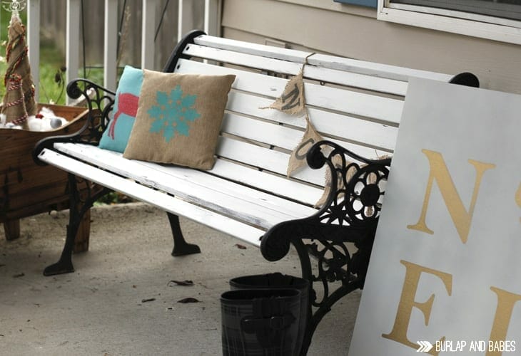 Weathered Bench Makeover. Use this simple technique to naturally wear down any furniture. Check it out here!