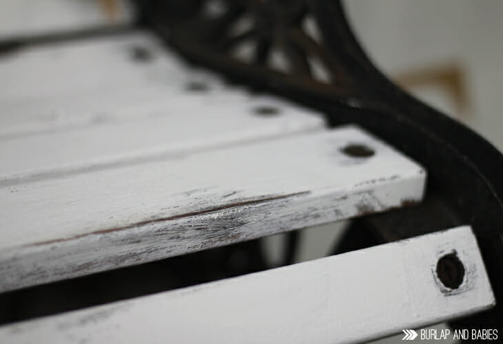 Weathered Bench Makeover. Use this simple technique to naturally wear down any furniture. Check it out here!