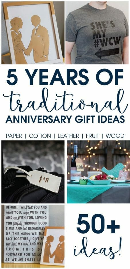 Anniversary coming up? Here are 50+ ideas to celebrate your anniversary with traditional anniversary gift ideas.