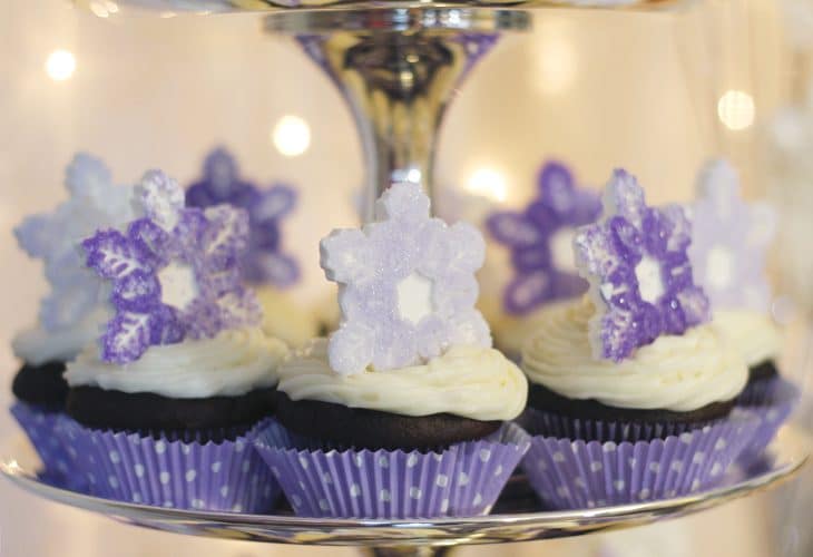 Learn how to make these easy, DIY chocolate snowflake cupcake toppers. Perfect for your next party this winter. 
