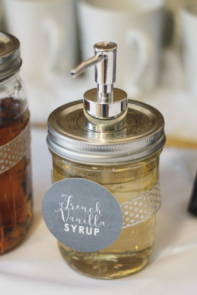 French Vanilla Syrup Mason Jar image.