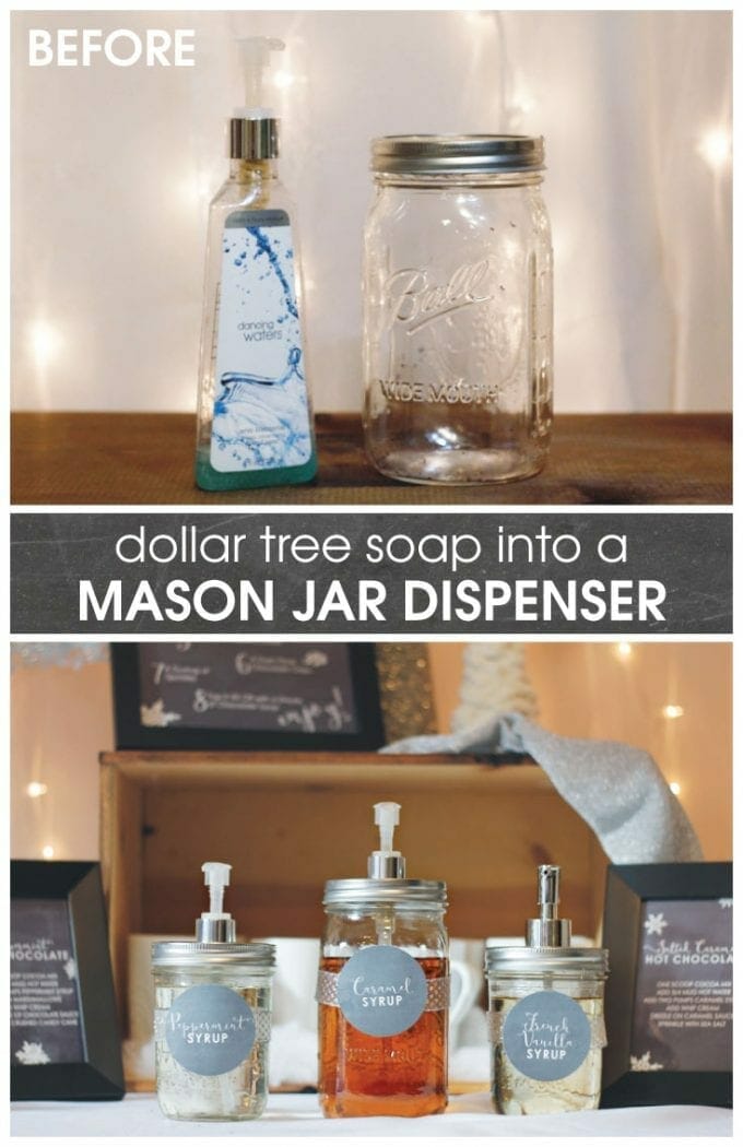 Learn how to make a DIY mason jar dispenser.