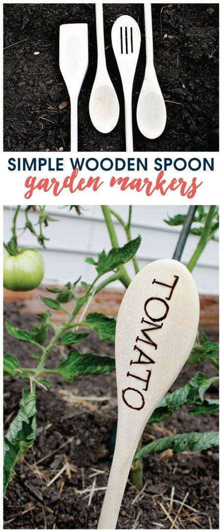 Use cheap wooden spoons from the Dollar Tree to make these simple garden markers with a wood burning pen. 