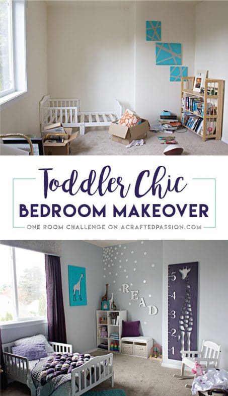 A Toddler Chic Bedroom makeover filled with many DIY decor ideas in a Montessori-inspired environment perfect for a little girl.