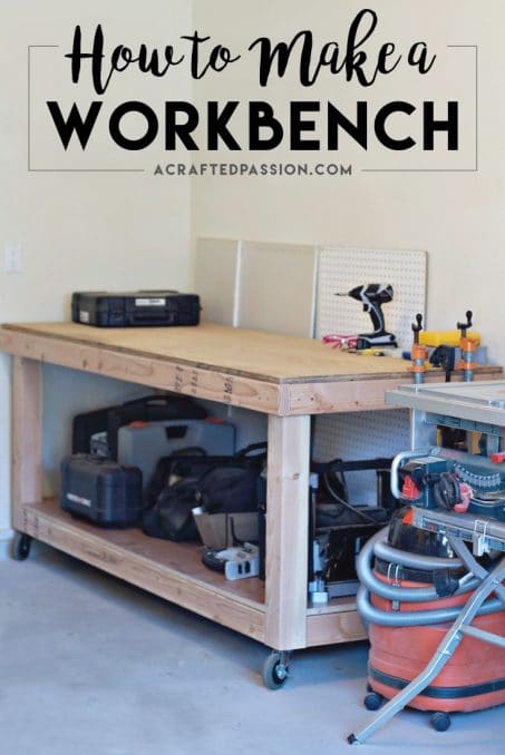How to Build a Workbench | Build this simple DIY workbench with easy to follow plans. Click for tutorial!