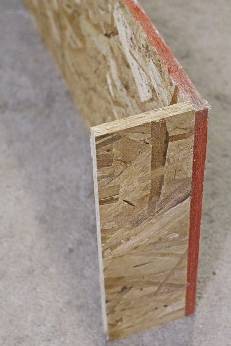 Wood boards being glued together image.