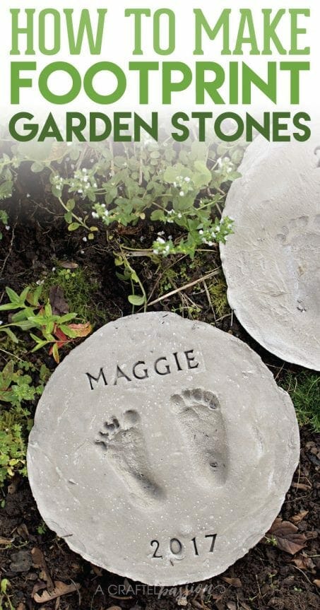 How to Make Footprint DIY Stepping Stones tutorial
