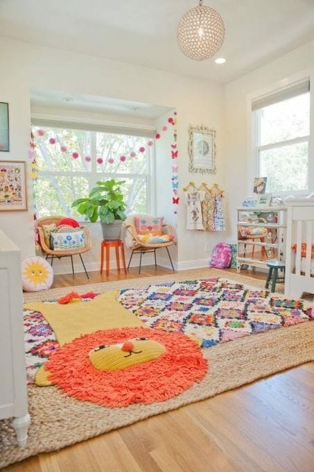 Animal inspired baby nursery room image.