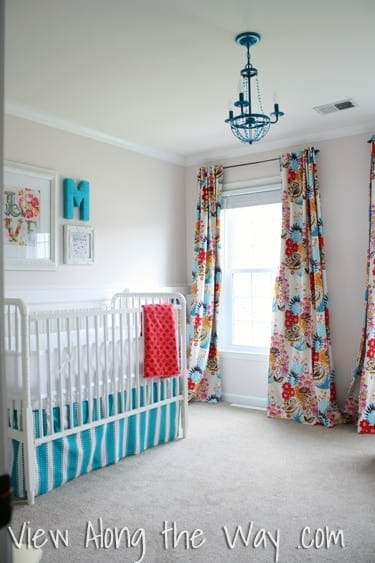 Minimalist and patterns baby nursery room image.