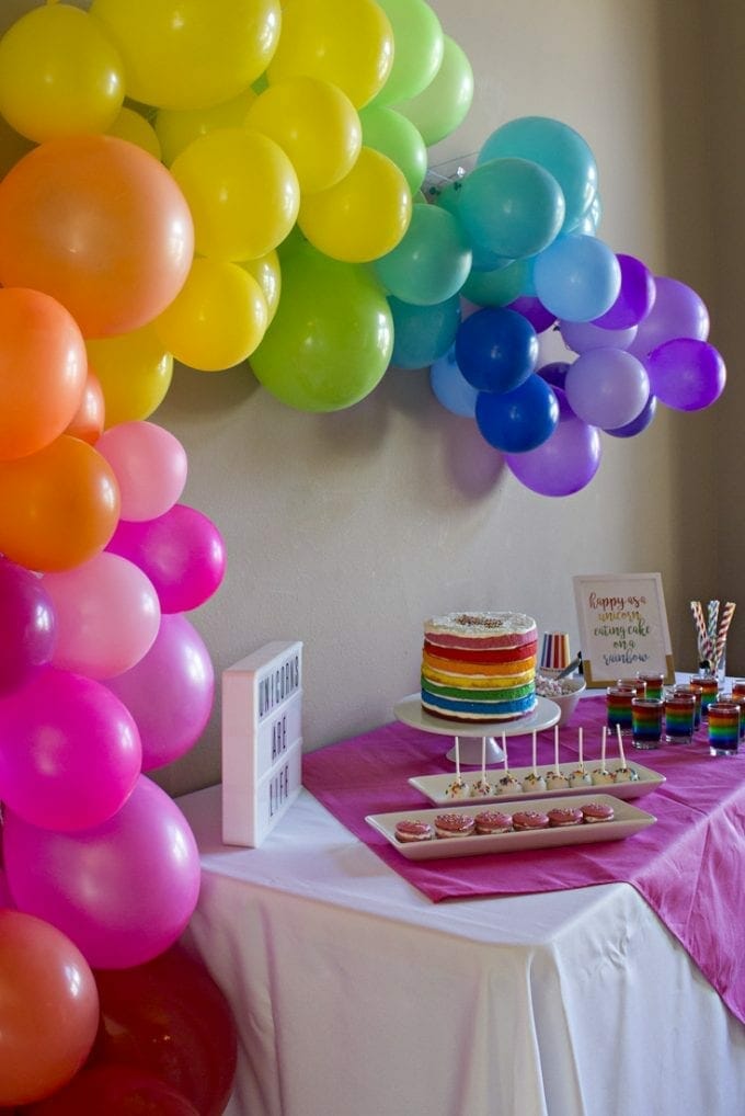 unicorn rainbow birthday party image