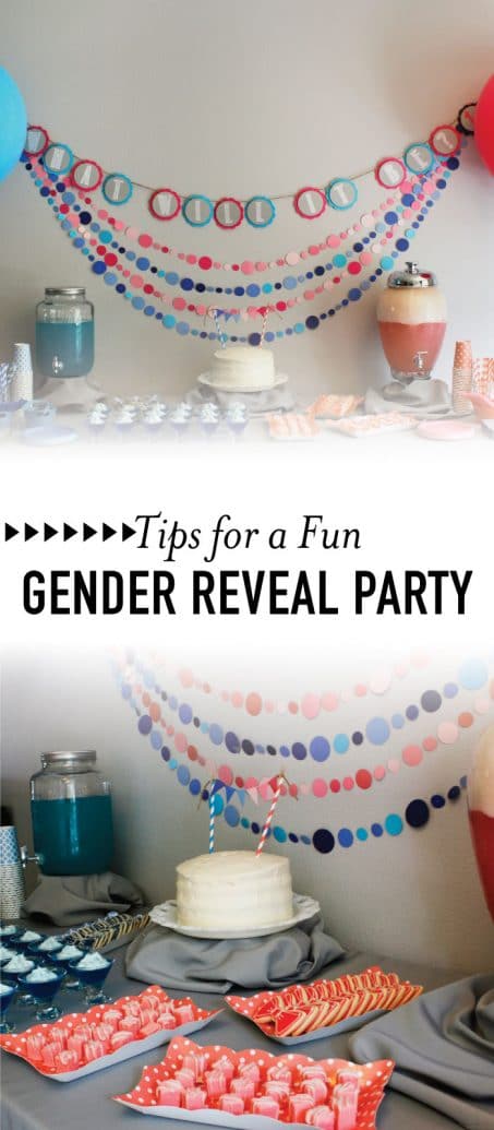 Gender reveal decorations image.