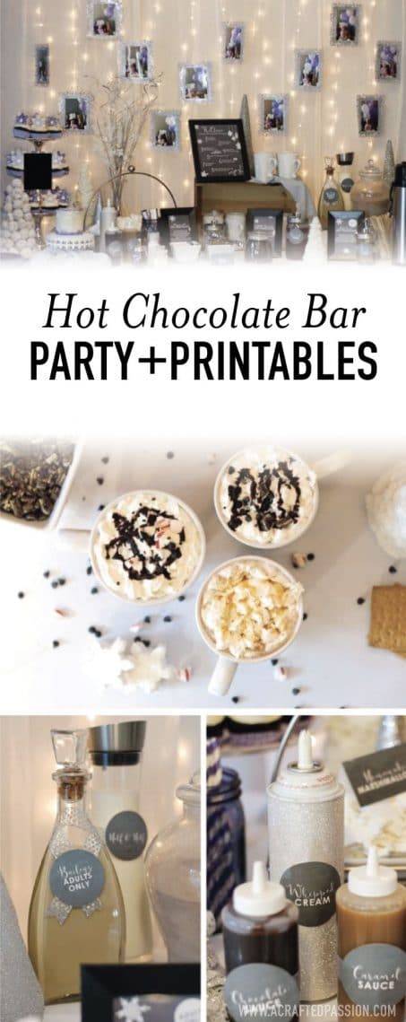Hot chocolate bar party image.