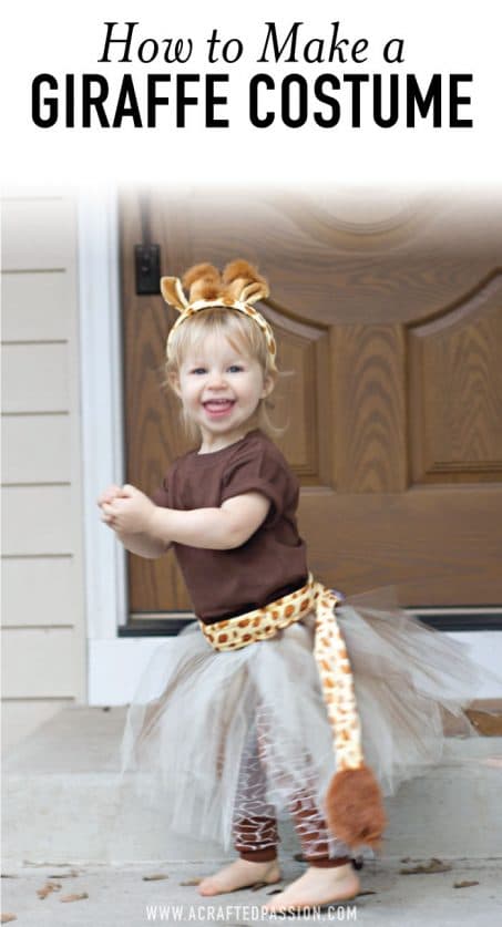 Little girl in DIY Halloween costume image.