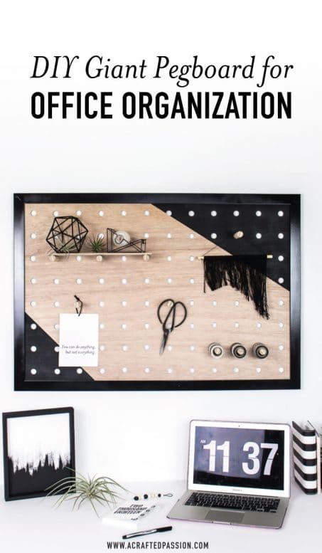DIY Giant Pegboard for Office Organization image