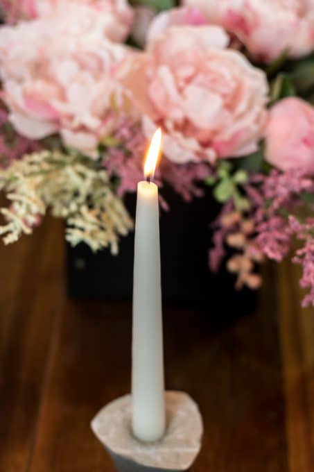 Valentine's dinner candle image