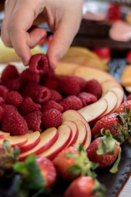Image of Valentine's dinner fruit tray