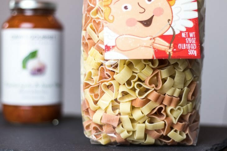 Image of Valentine's dinner pasta