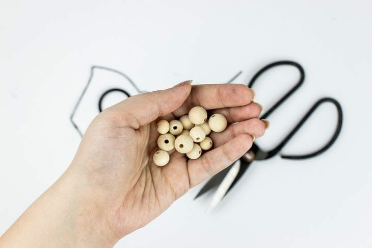 Image of raw wooden beads