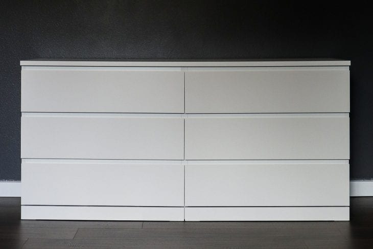Image of IKEA Malm dresser makeover 