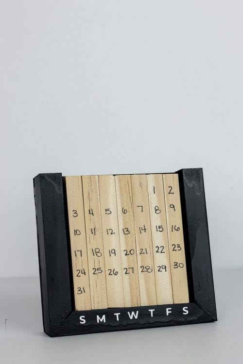 Image of Perpetual Desk Calendar Wood