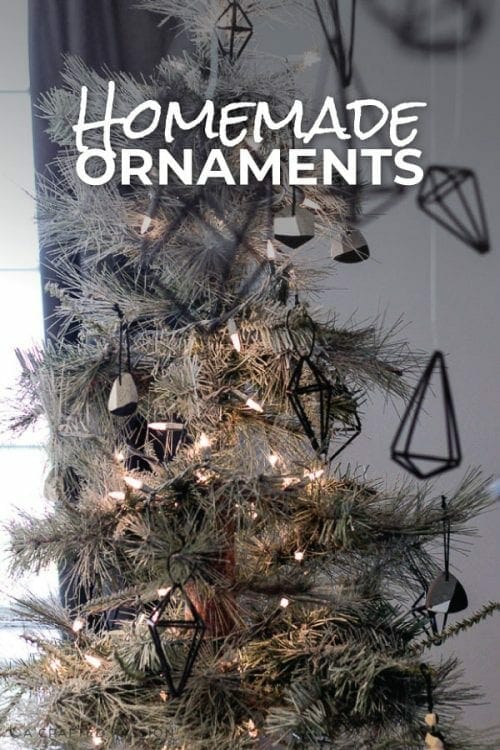 Make these homemade Christmas tree ornaments to decorate your tree. The modern homemade snowman ornaments are too cute and the simple cement ornaments are perfect for any minimalists Christmas tree. #diychristmasornament #Christmasornaments #homemadeornaments