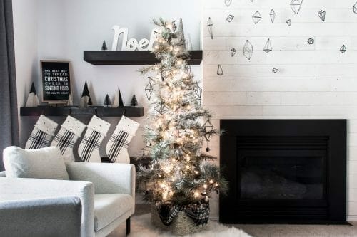 Image of Christmas decor in a living room