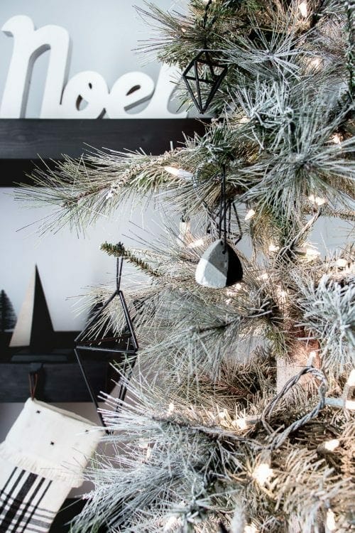 Image of minimalist Christmas tree ornaments