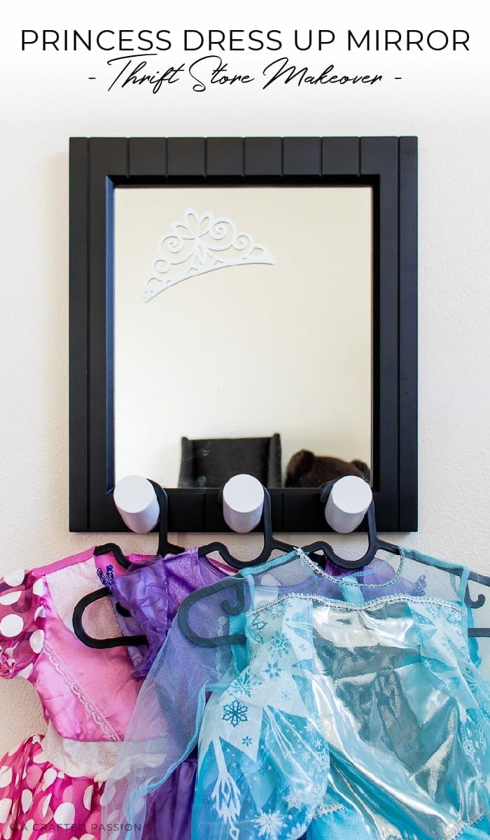 Do you know a little girl who loves to play dress up? See how I transformed this old mirror into a perfect little girls' dress up mirror. 