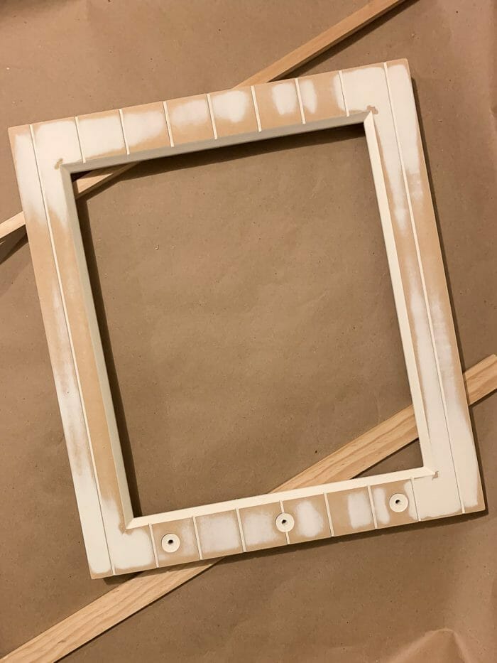 Image of little girl dress up mirror after sanding