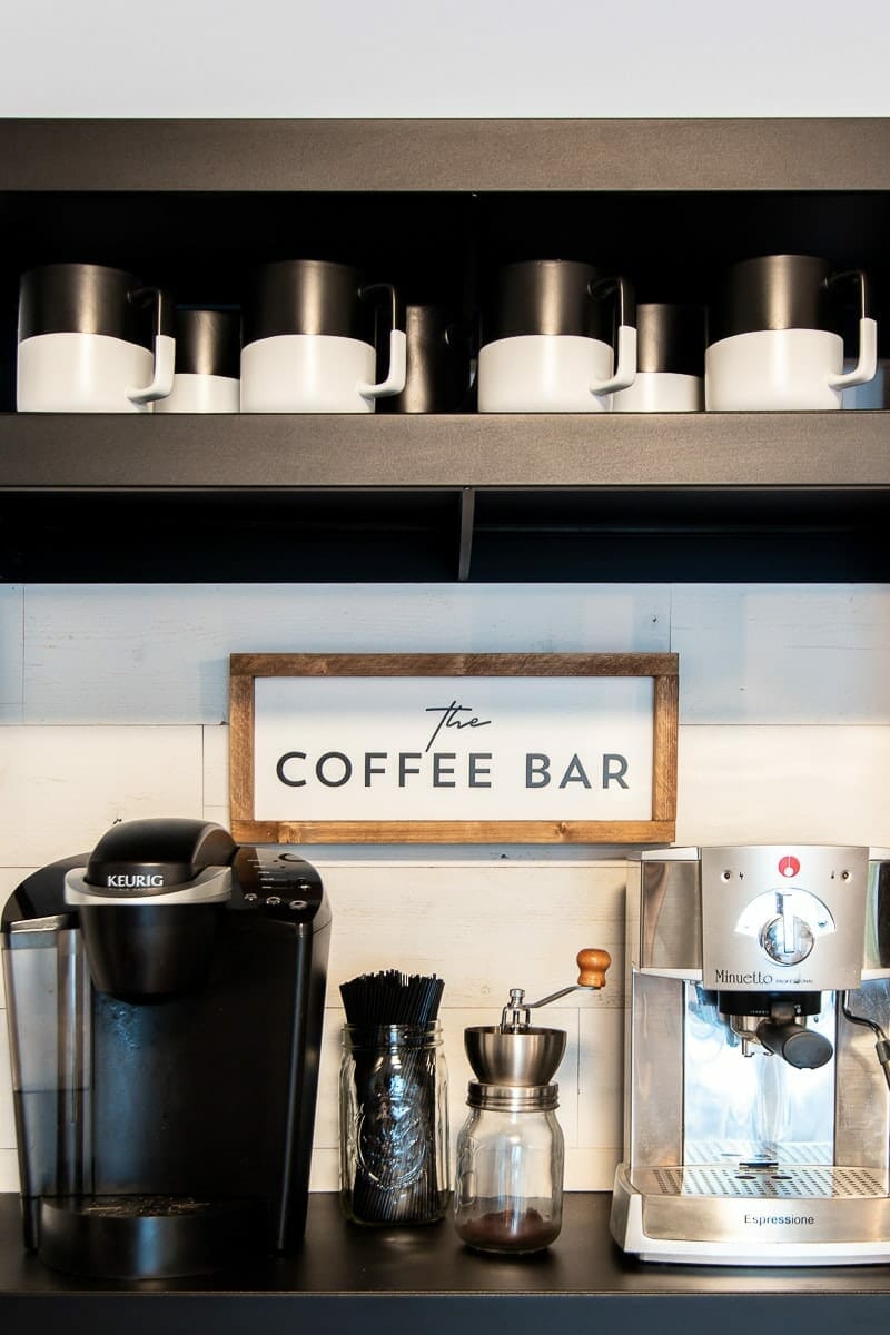 Image of coffee bar in modern kitchen