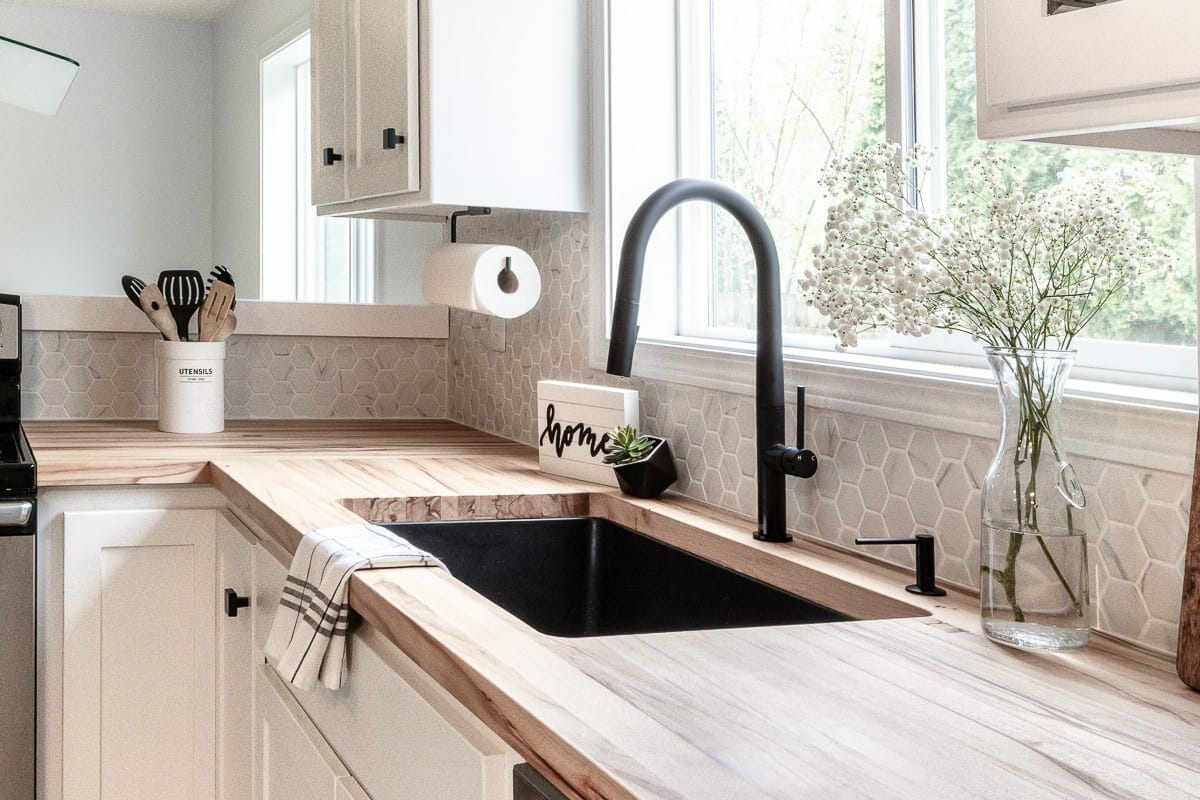 Image of sink in modern kitchen renovation