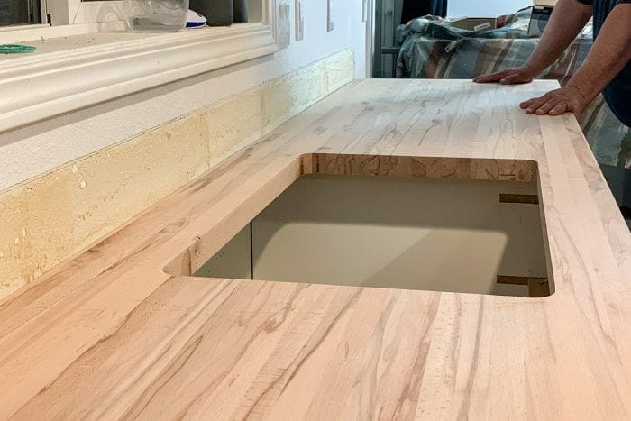Sink template in plywood