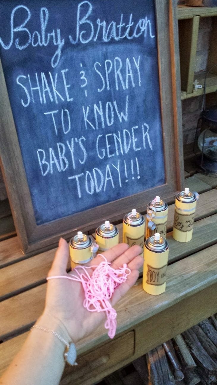 Silly String Gender Reveal