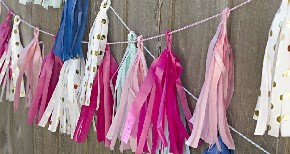 Learn how to make simple tissue paper tassels that are a perfect addition to any party decorations!