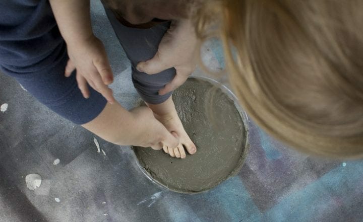 How To Make Footprint DIY Stepping Stones Simple Kids Idea