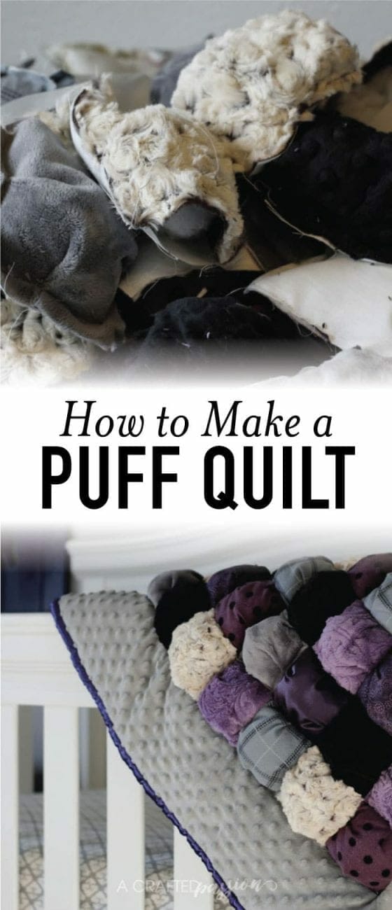 How to Sew an Easy Puff Baby Quilt DIY Puff Baby Quilt