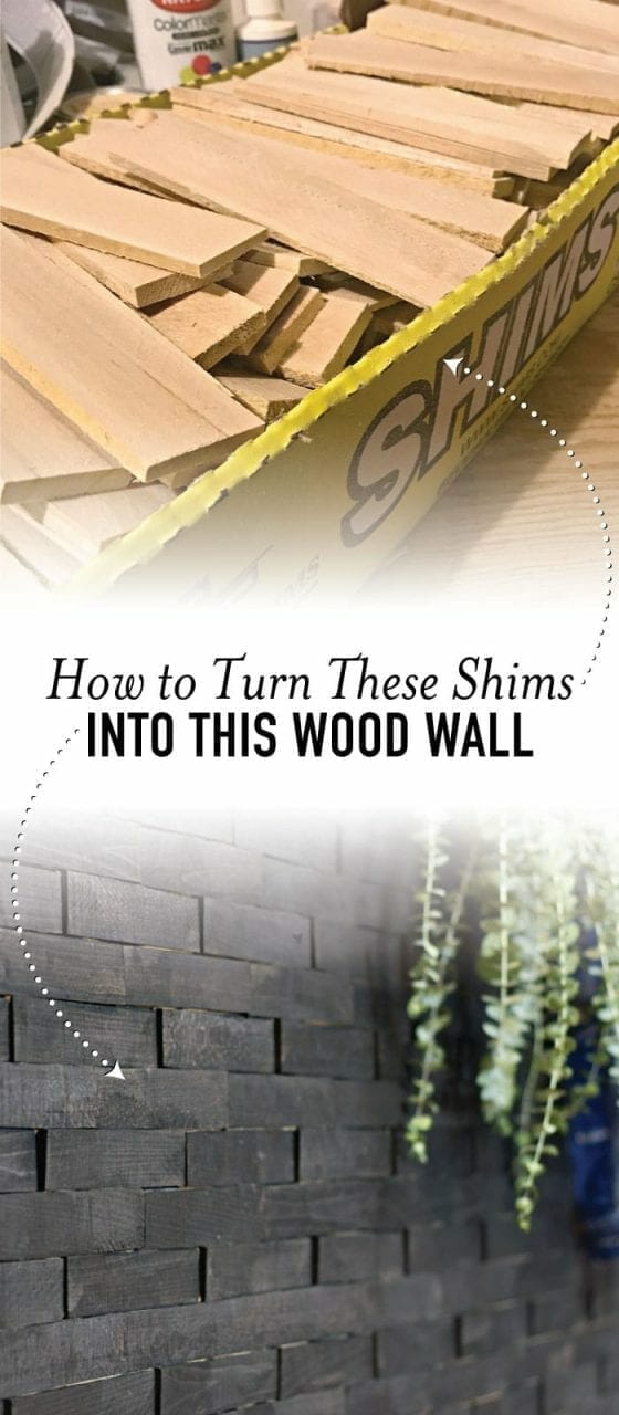 How to Create a Dramatic Wood Shims Wall in Your Home