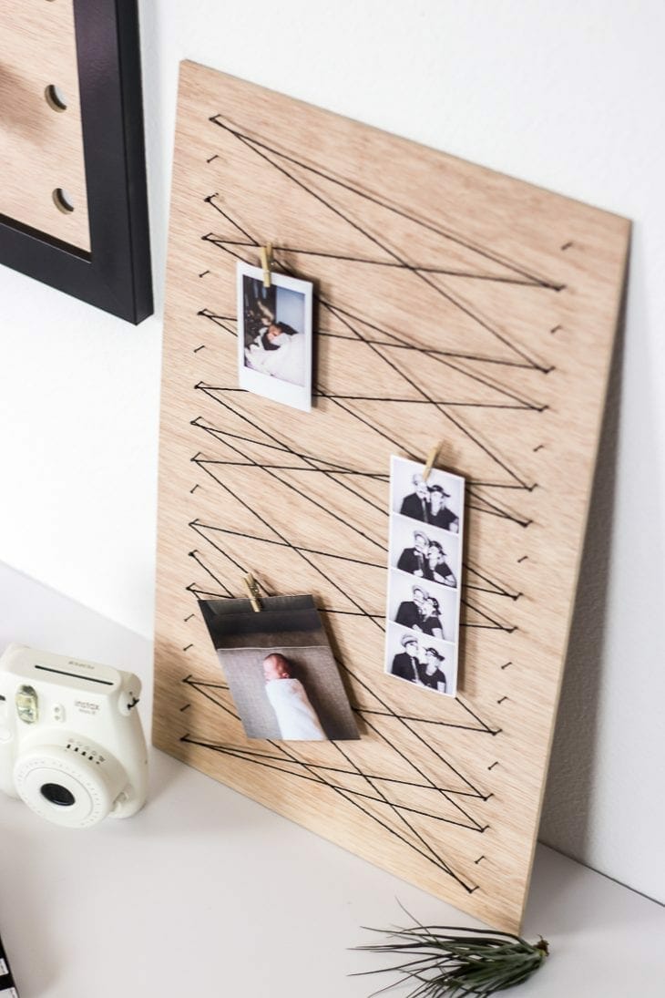 How to Make a Minimalist Clothespin Memo Board