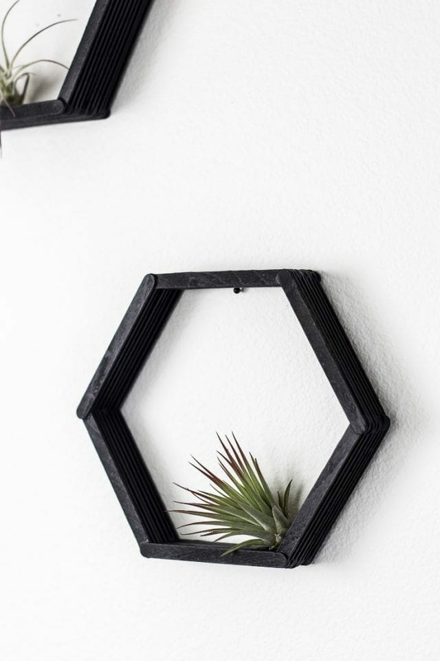 How to Make Easy DIY Hexagon Shelves Modern Wall Decor