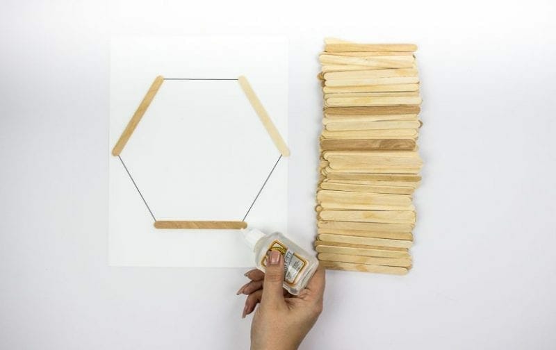 How to Make Easy DIY Hexagon Shelves Modern Wall Decor