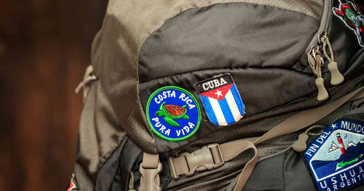 patches on backpack