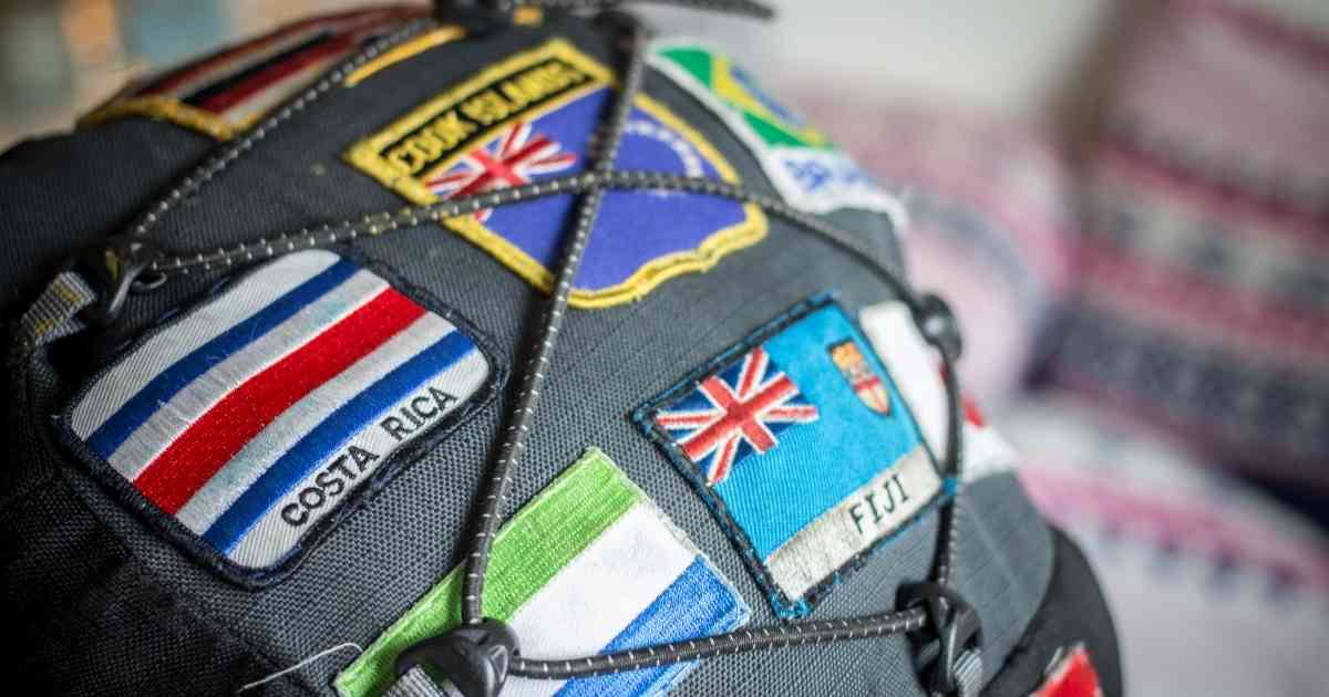 how to put patches on backpack